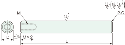 YSBA リニアシャフト 片側めねじ