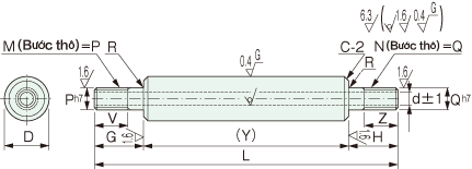 Ống 2 đầu bậc ren ngoài YSPCC